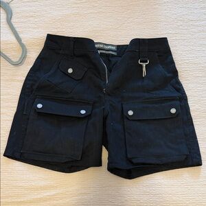 Reese Cooper Midnight Black Cargo Shorts woman